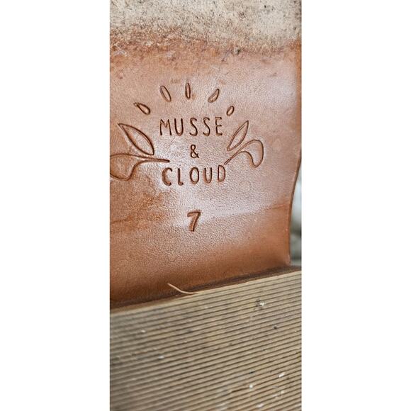 Anthropologie Musse & Cloud Western Perforated Leather Womens 7 Boots Booties - Picture 7 of 7